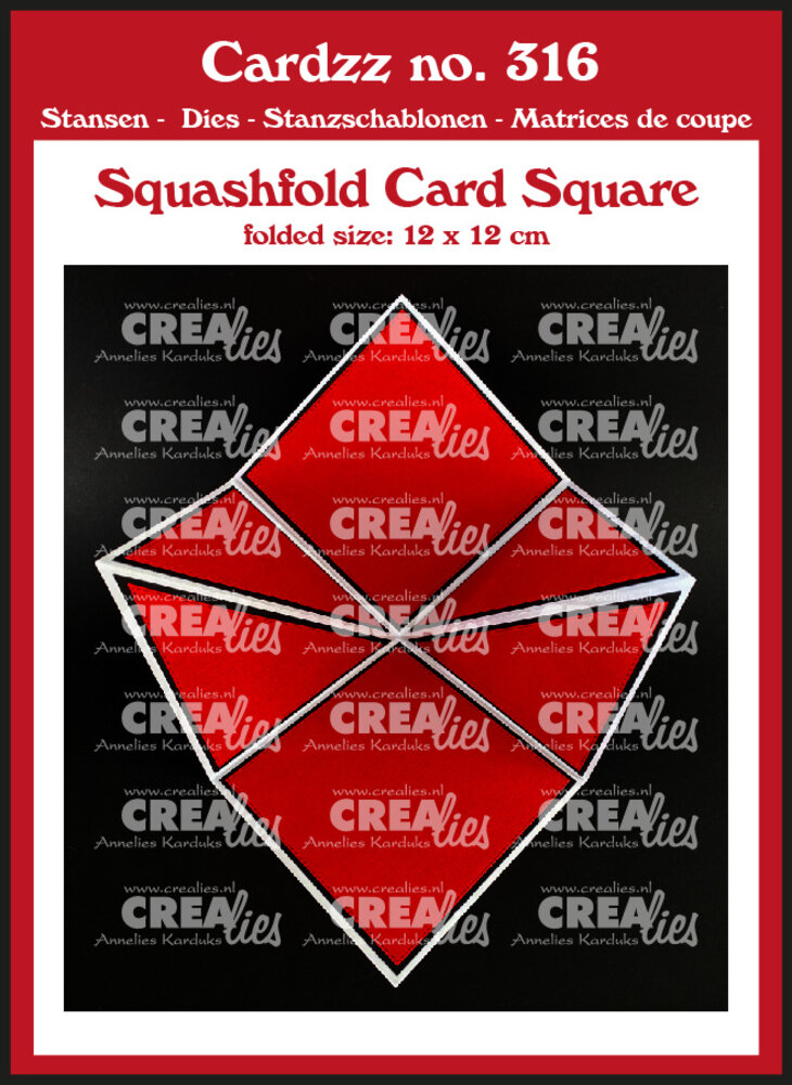 Crealies Cardzz Dies No. 316 Squashfold Card Square (CLCZ316)