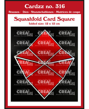 Crealies Cardzz Stansen No. 316 Squashfold Card Vierkant (CLCZ316)