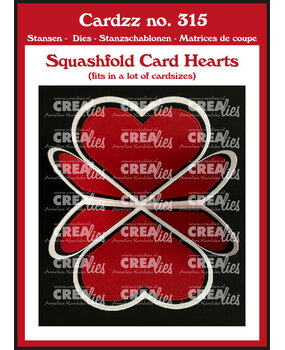 Crealies Cardzz Stansen No. 315 Squashfold Card Hart (CLCZ315)