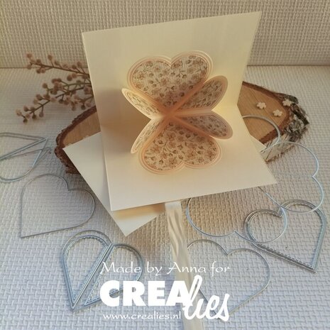 Crealies Cardzz Stansen No. 315 Squashfold Card Hart (CLCZ315)