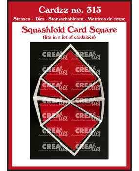 Crealies Cardzz Stansen No. 313 Squashfold Card Vierkant (CLCZ313)
