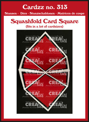 Crealies Cardzz Stansen No. 313 Squashfold Card Vierkant (CLCZ313)