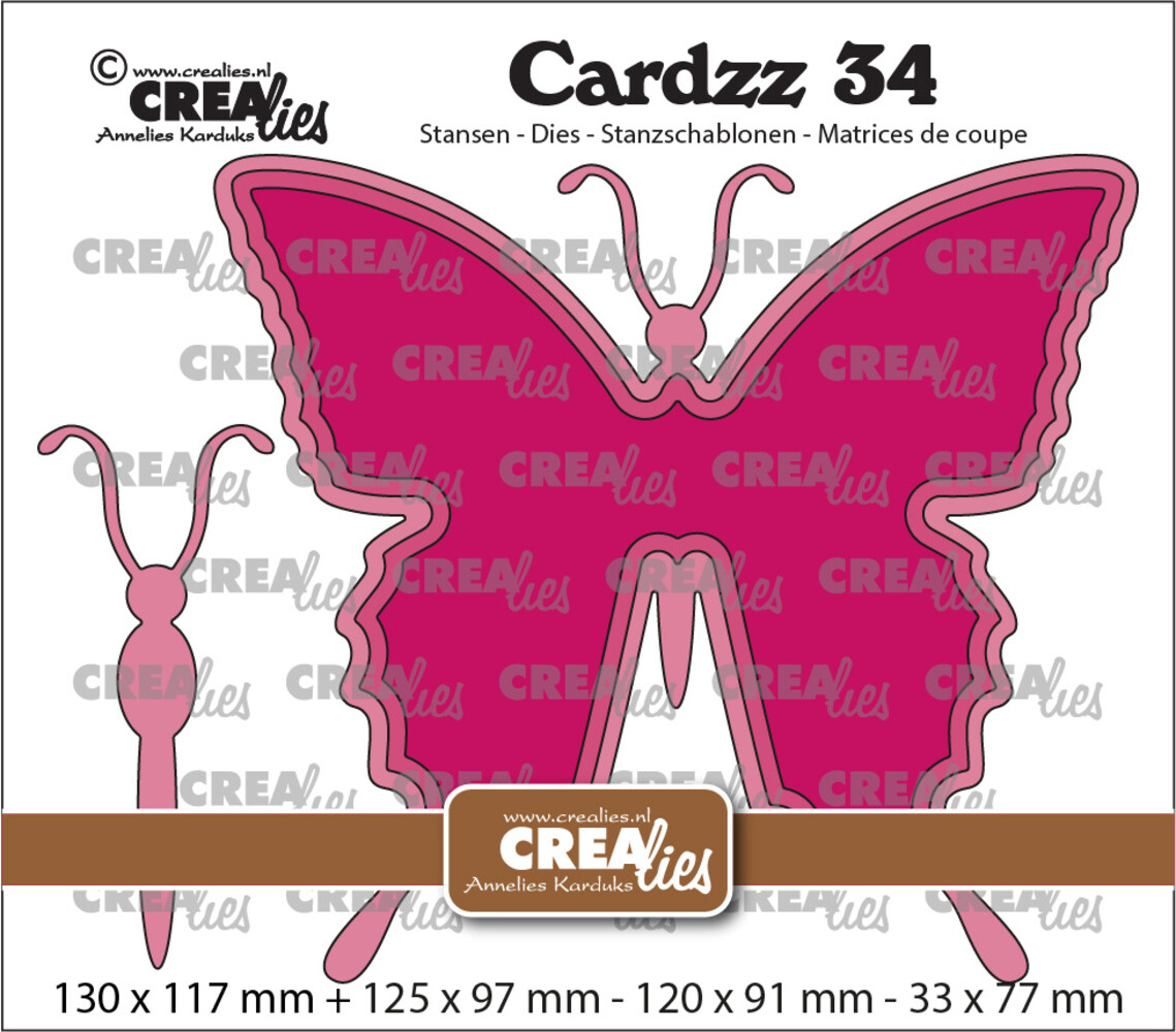 Crealies Cardzz Dies No. 34 Swallowtail Butterfly (CLCZ34)