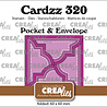Crealies Cardzz Stansen No. 320 Pocket & Envelope Met 4 Klassieke Flapjes (CLCZ320)