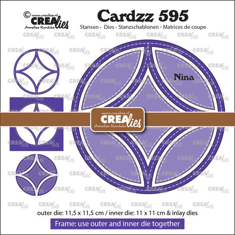 Crealies Cardzz Dies No. 595 Frame & Inlay Nina (CLCZ595)