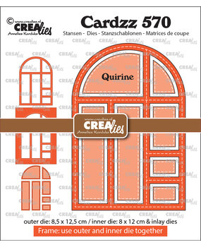 Crealies Cardzz Dies No. 570 Frame & Inlay Quirine (CLCZ570)