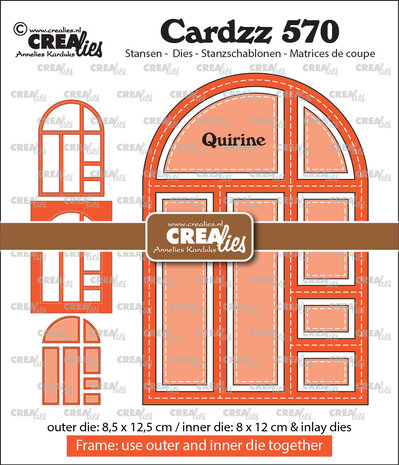 Crealies Cardzz Dies No. 570 Frame & Inlay Quirine (CLCZ570)