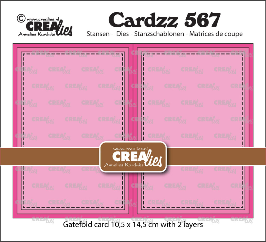 Crealies Cardzz Stansen No. 567 Gatefold Rechthoekige Kaart Horizontaal (CLCZ567)