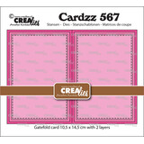 Crealies Cardzz Stansen No. 567 Gatefold Rechthoekige Kaart Horizontaal (CLCZ567)
