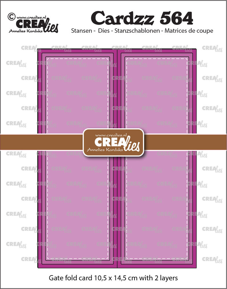 Crealies Cardzz Dies No. 564 Gatefold Rectangle Card Vertical (CLCZ564)