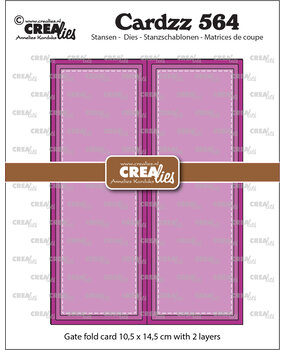 Crealies Cardzz Stansen No. 564 Gatefold Rechthoekige Kaart Verticaal (CLCZ564)