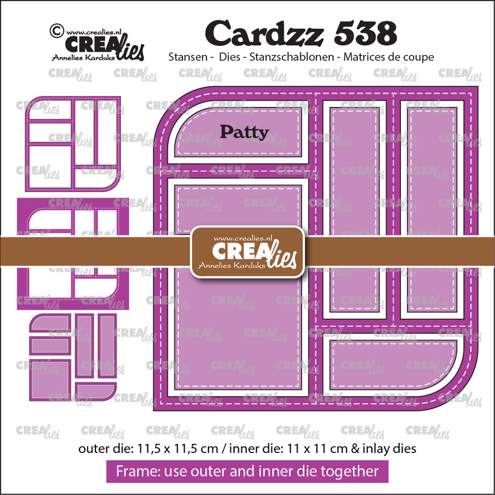 Crealies Cardzz Stansen No. 538 Frame & Inlay Patty (CLCZ538)