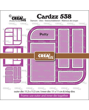 Crealies Cardzz Dies No. 538 Frame & Inlay Patty (CLCZ538)