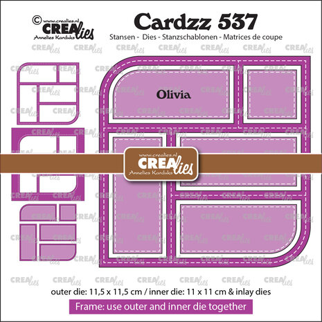 Crealies Cardzz Dies No. 537 Frame & Inlay Olivia (CLCZ537)