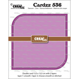 Crealies Cardzz Dies No. 536 Double Square Card with 2 Rounded Corners (CLCZ536)