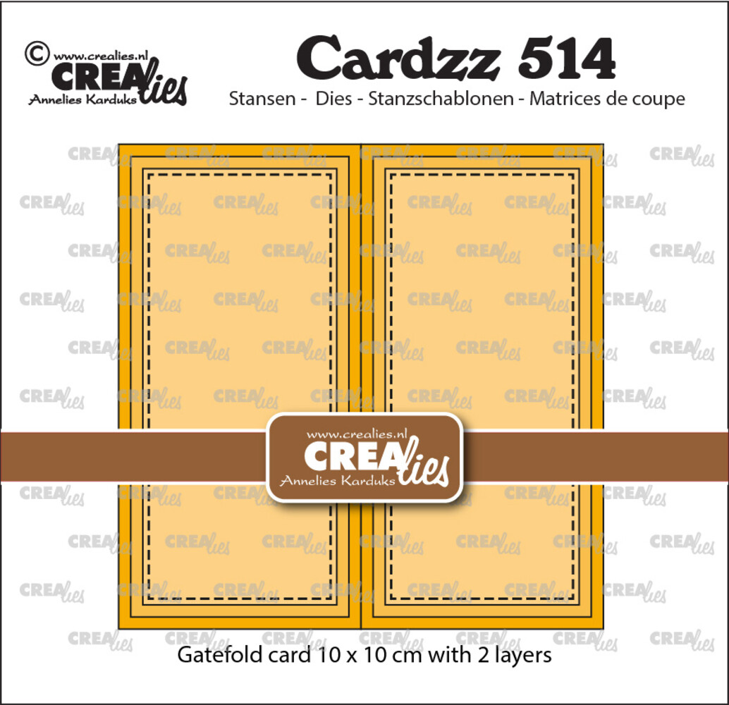 Crealies Cardzz Stansen No. 514 Gatefold Vierkante Kaart (CLCZ514)