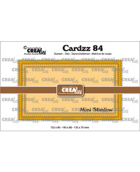 Crealies Cardzz Dies No. 84 Mini Slimline D with Double Stitch (CLCZ84)