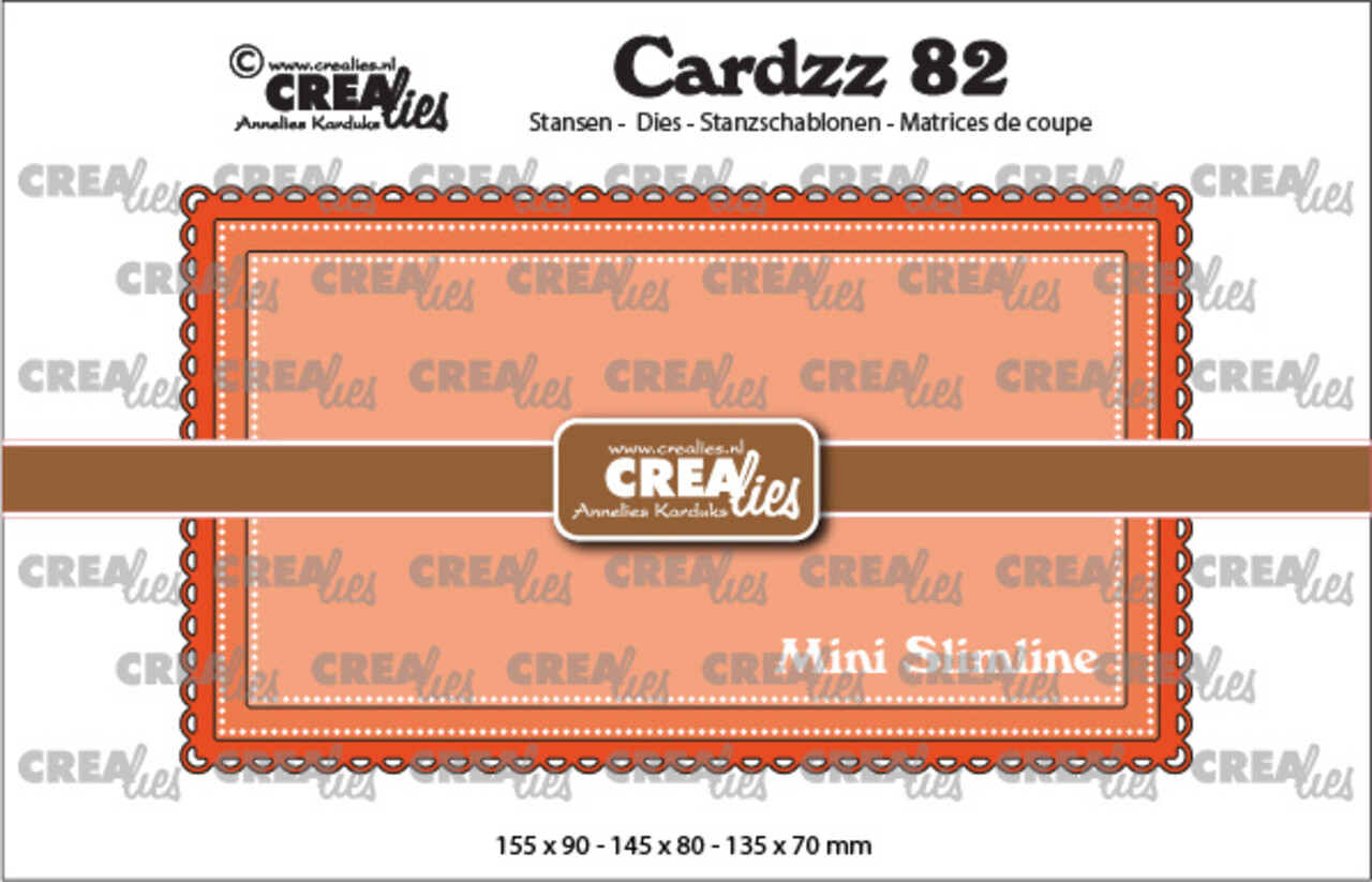 Crealies Cardzz Stansen No. 82 Mini Slimline B (CLCZ82)