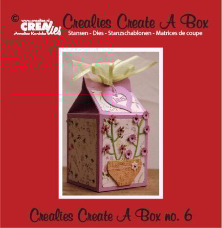Crealies Create A Box Dies No. 6 Milk Carton (CCAB06) Crealies Create A Box Dies No. 6 Milk Carton (CCAB06)
