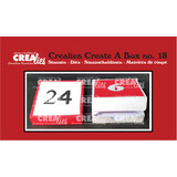 Crealies Create A Box Stansen No. 18 Adventsdoosje 6 cm, met Cijfers (CCAB18)