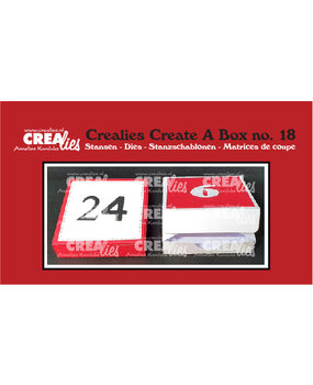 Crealies Create A Box Stansen No. 18 Adventsdoosje 6 cm, met Cijfers (CCAB18)
