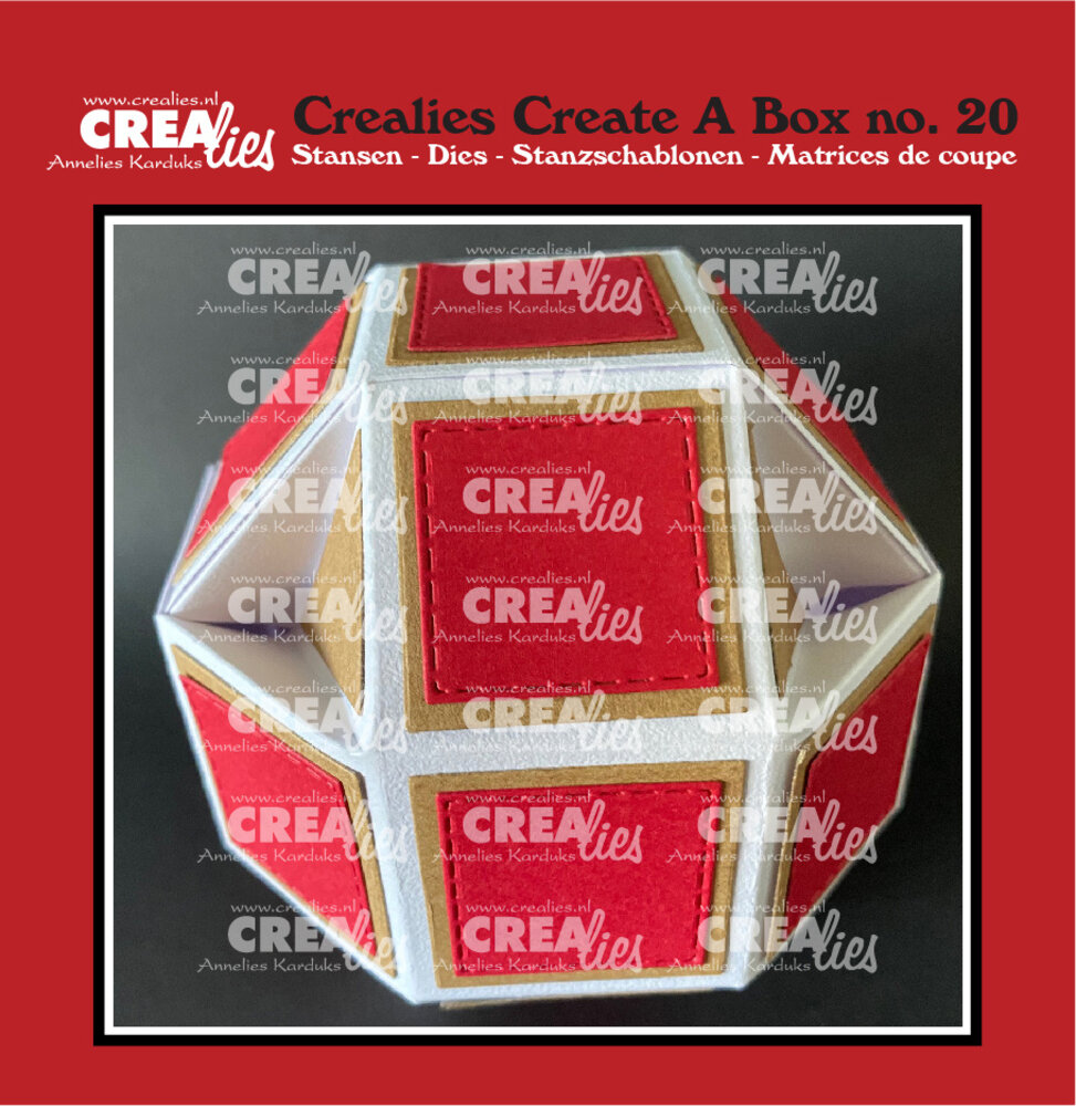 Crealies Create A Box Stansen No. 20 Discobal Doosje (CCAB20)