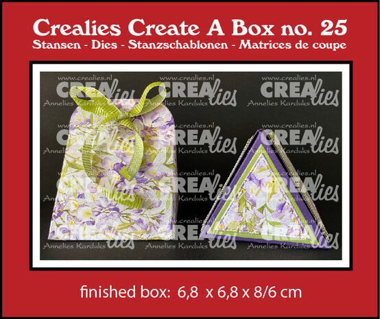 Crealies Create A Box Stansen No. 25 Driehoek Doos (CCAB25)