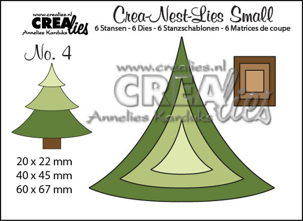 Crealies Crea-Nest-Lies Small Stansen No. 4 Boom (CNLS04) Crealies Crea-Nest-Lies Small Stansen No. 4 Boom (CNLS04)