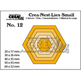 Crealies Crea-Nest-Lies Small Stansen No. 12 Zeshoeken (CNLS12)