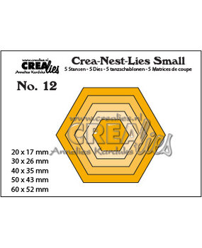 Crealies Crea-Nest-Lies Small Stansen No. 12 Zeshoeken (CNLS12)