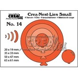 Crealies Crea-Nest-Lies Small Stansen No. 14 Ballonnen Rond (CNLS14)