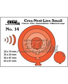 Crealies Crea-Nest-Lies Small Stansen No. 14 Ballonnen Rond (CNLS14)