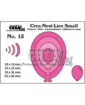 Crealies Crea-Nest-Lies Small Stansen No. 15 Ballonnen Ovaal (CNLS15)