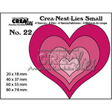Crealies Crea-Nest-Lies Small Stansen No. 22 Harten (CNLS22)