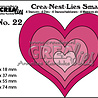 Crealies Crea-Nest-Lies Small Stansen No. 22 Harten (CNLS22)