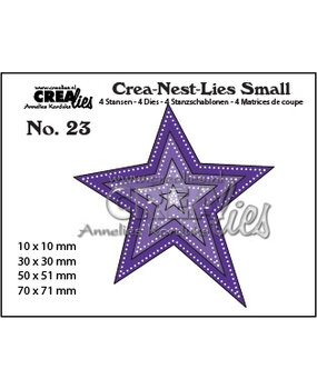 Crealies Crea-Nest-Lies Small Dies No. 23 Uneven Star with Double Dots (CNLS23)