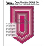 Crealies Crea-Nest-Lies XXL Stansen No. 99 Vlag Met Kleine Gaatjes (CLNestXXL99) (DISCONTINUED)