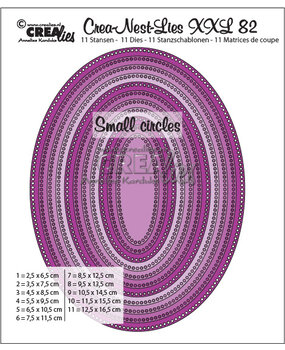 Crealies Crea-Nest-Lies XXL Dies No. 82 Ovals with Small Circles (CLNestXXL82)