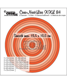 Crealies Crea-Nest-Lies XXL Stansen No. 84 Gladde Cirkels, Halve Cm (CLNestXXL84)