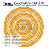 Crealies Crea-Nest-Lies XXL Dies No. 92 Circles with Rough Edges (CLNestXXL92)