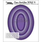 Crealies Crea-Nest-Lies XXL Dies No. 71 Ovals with Open Scallop (CLNestXXL71)