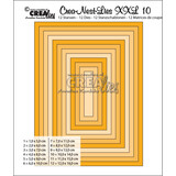 Crealies Crea-Nest-Lies XXL Dies No. 10 Smooth Rectangles, Full cm (CLNestXXL10)
