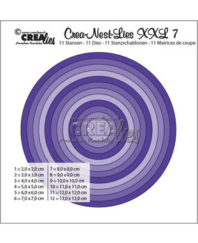 Crealies Crea-Nest-Lies XXL Dies No. 7 Smooth Circles, Full cm (CLNestXXL07)