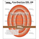 Crealies Crea-Nest-Lies XXL Dies No. 152 Ovals With Wavy Lines (CLNestXXL152)