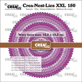 Crealies Crea-Nest-Lies XXL Dies No. 150 Circles With Wavy Lines (CLNestXXL150)