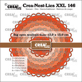 Crealies Crea-Nest-Lies XXL Dies No. 146 Big Open Scalloped Circles (CLNestXXL146)