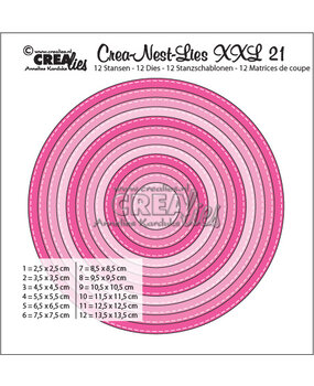 Crealies Crea-Nest-Lies XXL Dies No. 21 Circles with Stitchline (CLNestXXL21) Crealies Crea-Nest-Lies XXL Dies No. 21 Circles with Stitchline (CLNestXXL21)