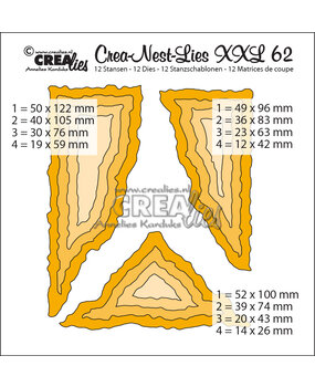Crealies Crea-Nest-Lies XXL Stansen No. 62 Mixed Media Vormen (CLNestXXL62)