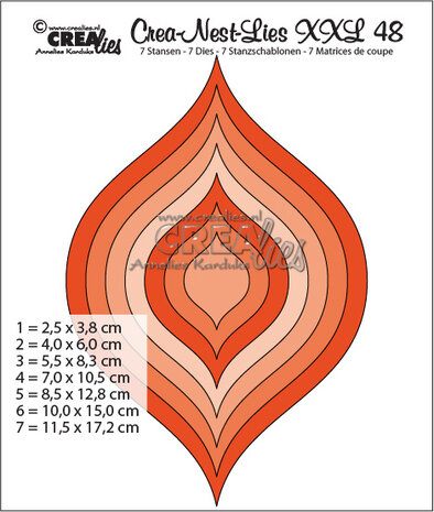 Crealies Crea-Nest-Lies XXL Stansen No. 48 (CLNestXXL48) Crealies Crea-Nest-Lies XXL Stansen No. 48 (CLNestXXL48)