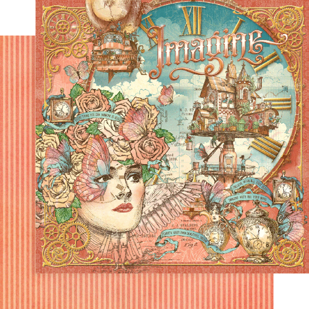 Graphic 45 Imagine 12x12 Inch Collector's Edition Pack with Stickers (4502722) (DISCONTINUED)